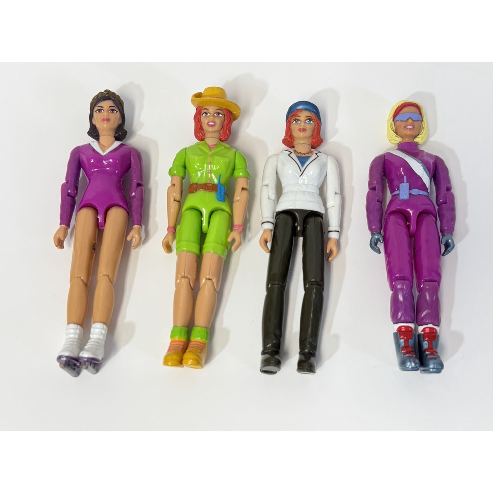 Vintage 1999 Lanard WOW Girls Action Figure Lot Y2k Vet Rockstar Skater Skier